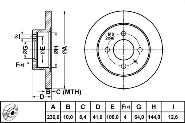 MGA 50280 Arka Fren Diski MB857762 resmi