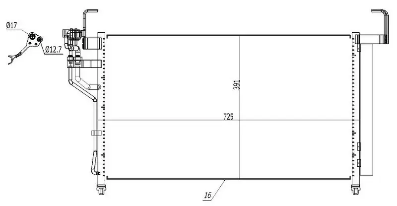 ORIS CHY868016 Klima Radyatörü 976064H000 resmi