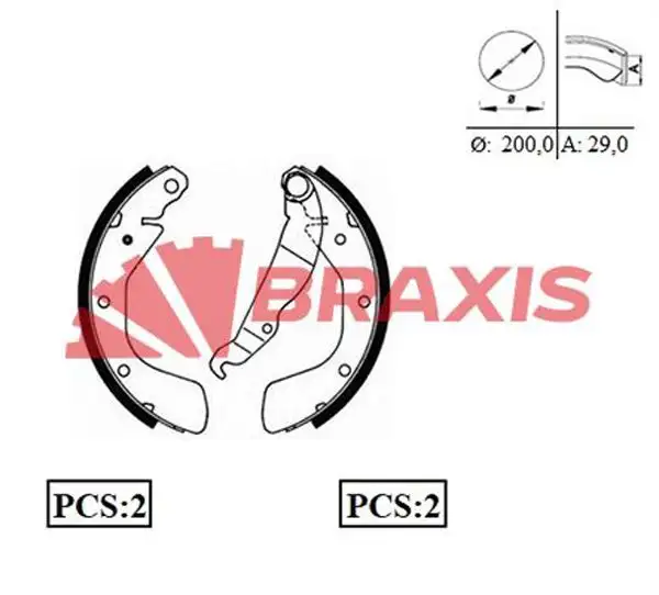 BRAXIS AC0054 Arka Fren Balatası resmi