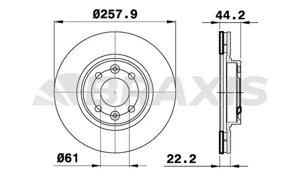 BRAXIS AE0351 Ön Fren Diski 402062212R resmi