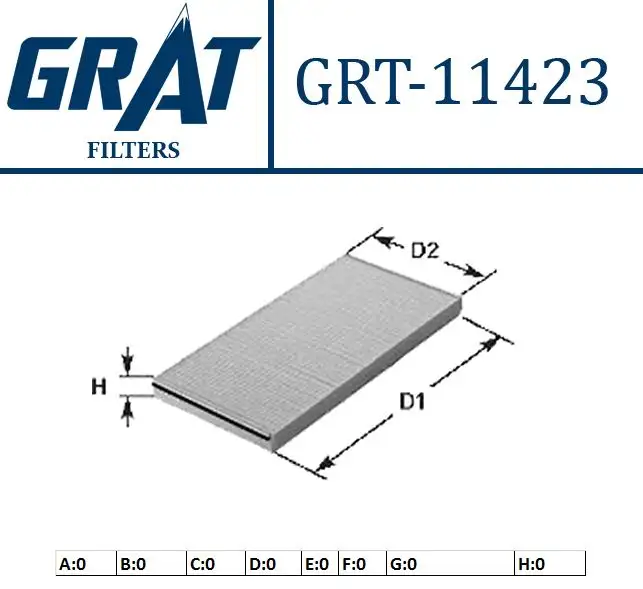GRAT 11423 Polen Filtresi 7701409324 resmi