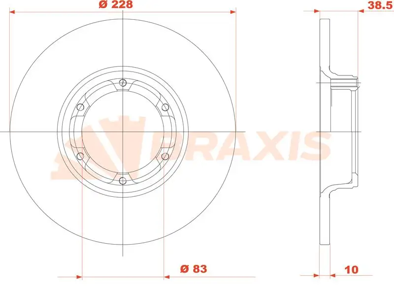 BRAXIS AE0800 Ön Fren Diski resmi