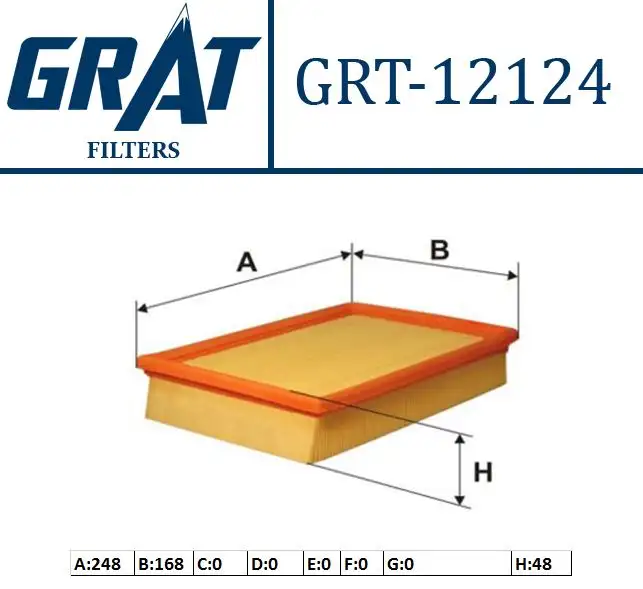 GRAT 12124 Hava Filtresi 1444W3 resmi