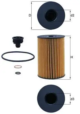 MAHLE OX353/7D Yağ Filtresi resmi