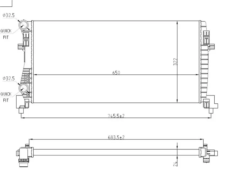 MGA 80495 Radyatör 5Q0121251EB resmi