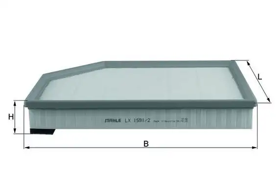 MAHLE LX1591/2 Hava Filtresi 30748212 resmi