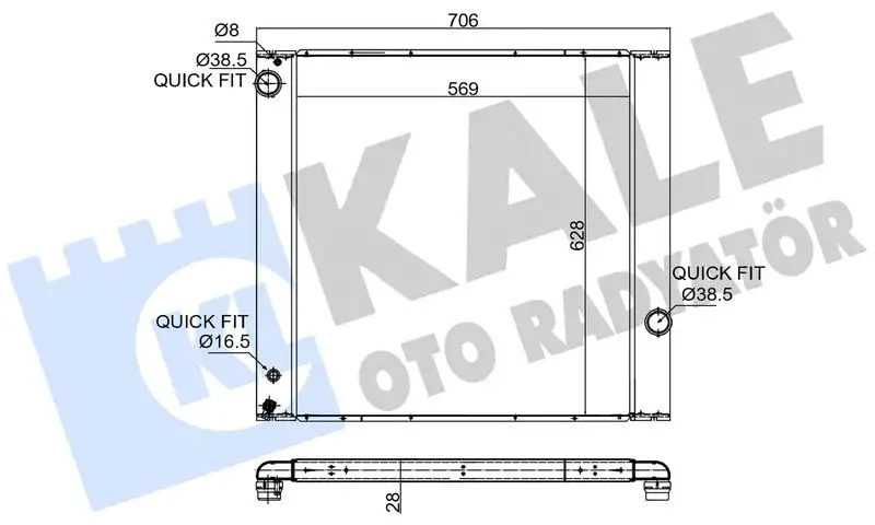 KALE 350900 Radyatör XH428005BA resmi