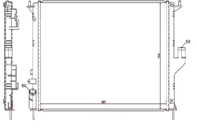 ORIS BDC046016 Radyatör 8200735039 resmi