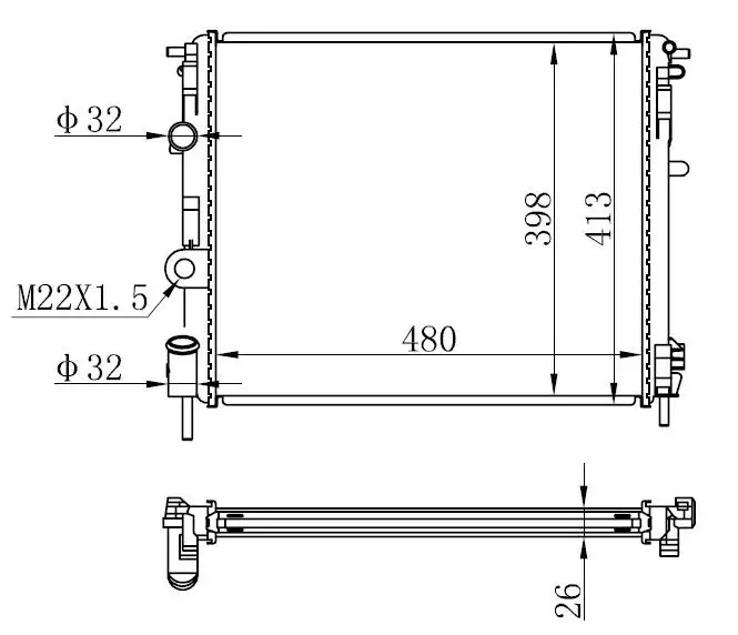 ORIS BRN051016 Radyatör resmi