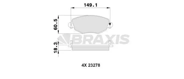 BRAXIS AB0029 Ön Fren Balatası resmi