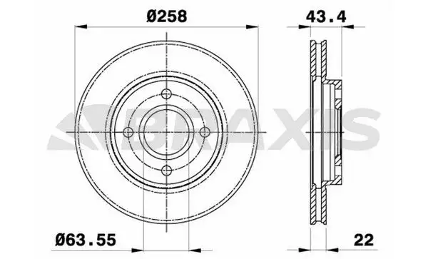 BRAXIS AE0004 Ön Fren Diski 1522230 resmi