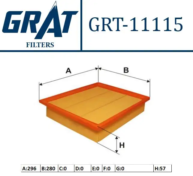 GRAT 11115 Hava Filtresi 8200490109 resmi