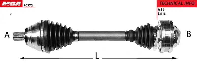 MGA 70372 Ön Aks (Sol) 2K0407271E resmi