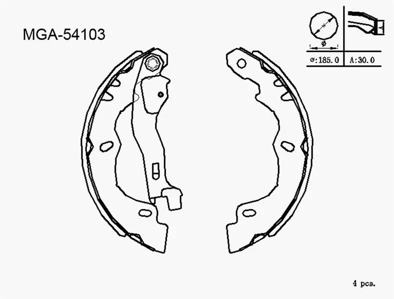 MGA 54103 Arka Fren Balatası 98845348 resmi