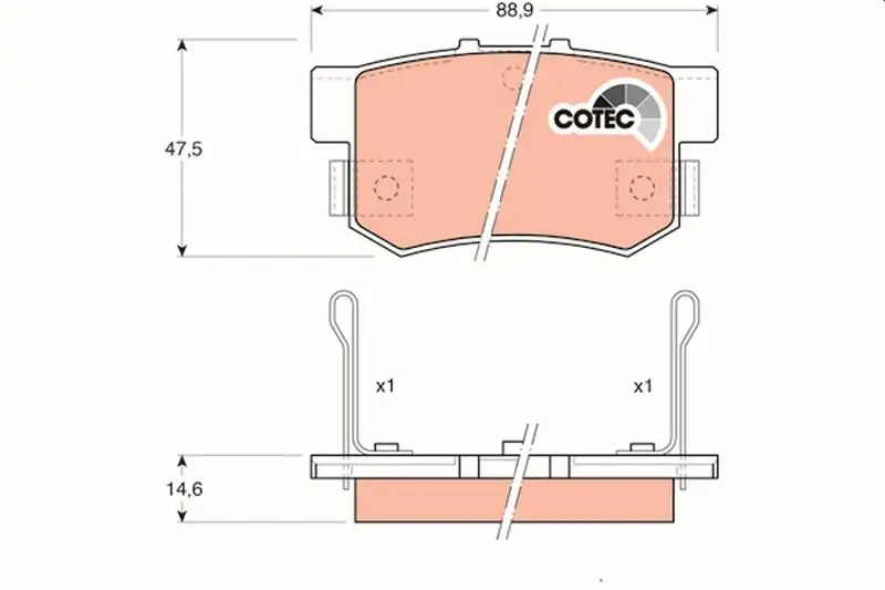 TRW GDB774 Arka Fren Balatası resmi