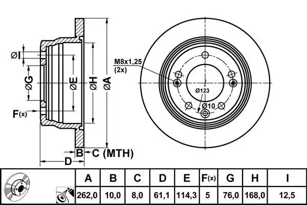 MGA 50237 Arka Fren Diski 584111H300 resmi