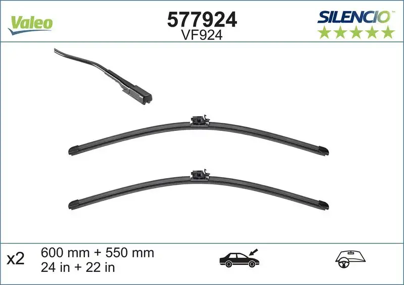 VALEO 577924 Silecek Süpürgesi (Takım) A2138205701 resmi