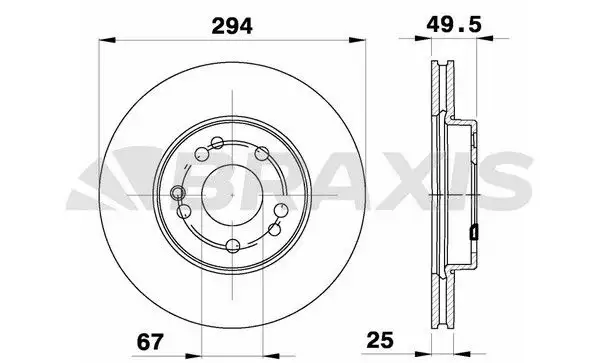 BRAXIS AE0689 Ön Fren Diski A1244212412 resmi