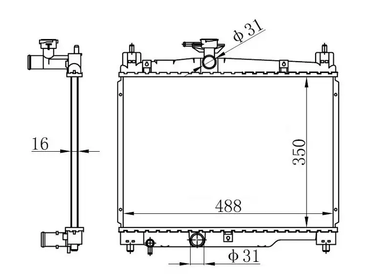 ORIS BTO127016 Radyatör 1640023080 resmi