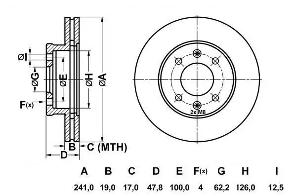 MGA 50247 Ön Fren Diski 517121C000 resmi