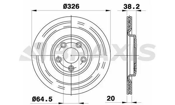 BRAXIS AE0434 Arka Fren Diski resmi