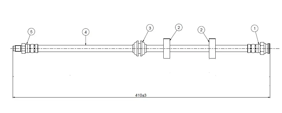 CAVO C800633A Ön Fren Hortumu 7655156 resmi