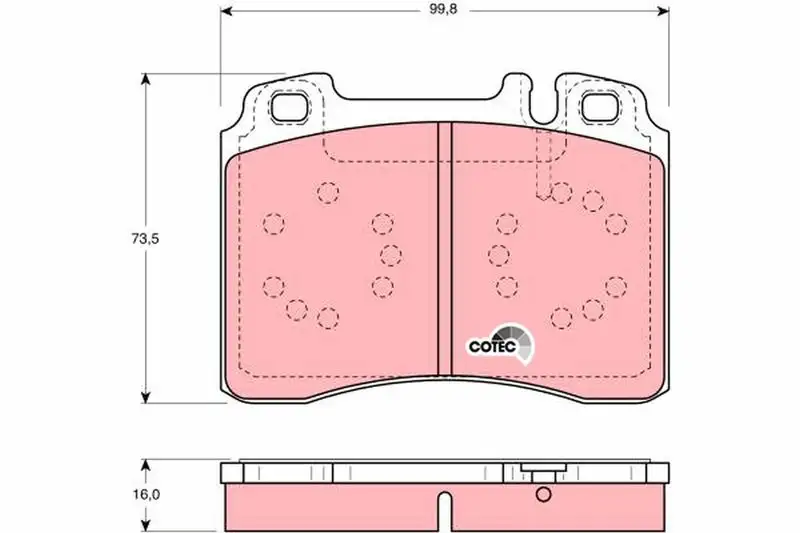 TRW GDB1318 Ön Fren Balatası A0024203720 resmi