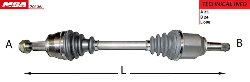 MGA 70126 Ön Aks (Sol) 51808106 resmi