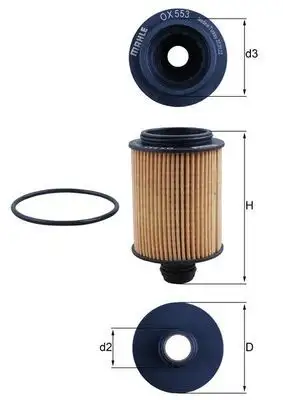 MAHLE OX553D Yağ Filtresi resmi