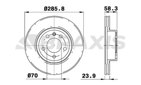 BRAXIS AE0752 Ön Fren Diski resmi