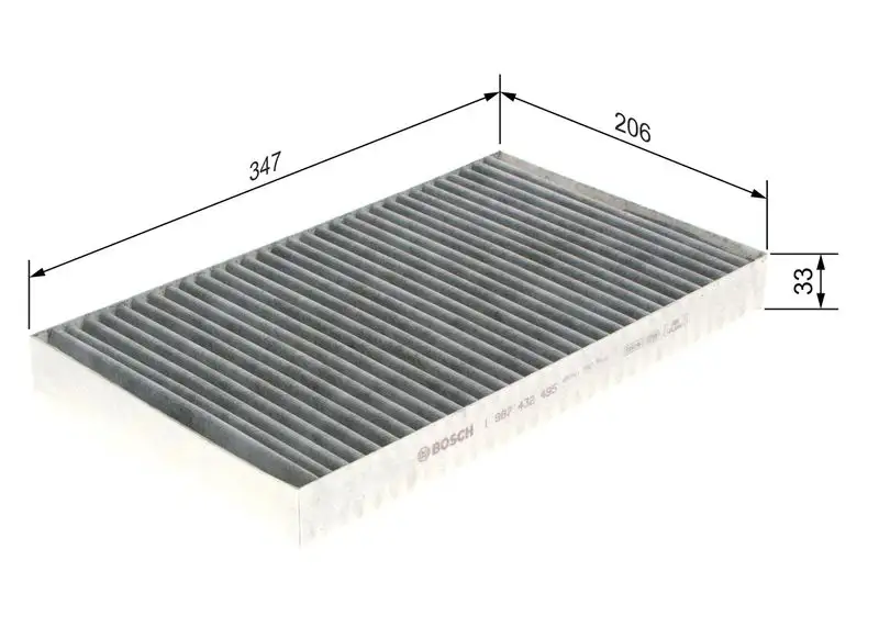 BOSCH 1987432495 Polen Filtresi (Karbonlu) A6398350347 resmi
