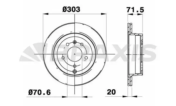 BRAXIS AD0414 Arka Fren Diski 4804637 resmi