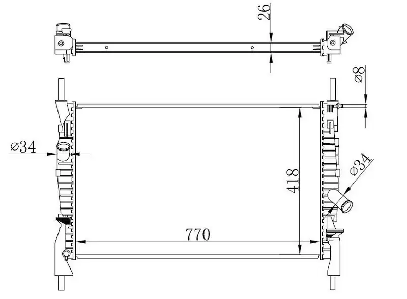 ORIS BFR137026 Radyatör resmi