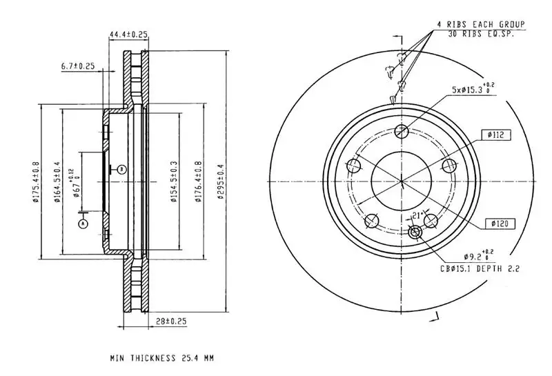 MGA 50701 Ön Fren Diski 2464210112 resmi