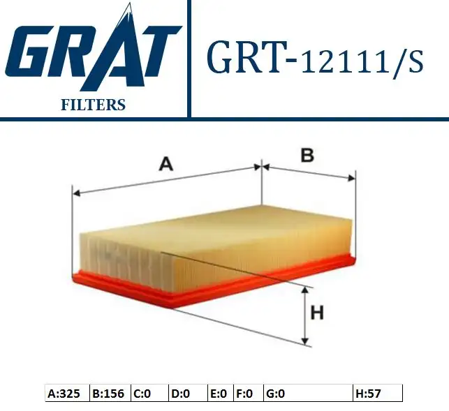 GRAT 12111S Hava Filtresi 144408 resmi