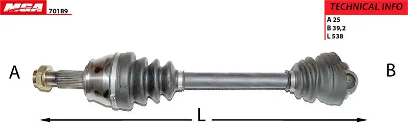 MGA 70189 Ön Aks (Sağ) 51816764 resmi