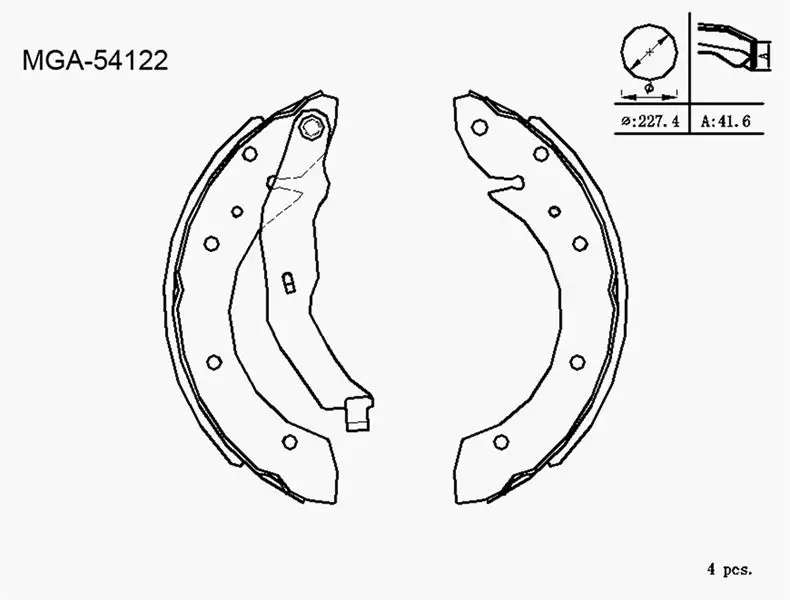 MGA 54122 Arka Fren Balatası 7701205339 resmi