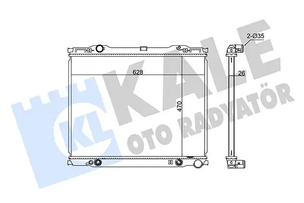 KALE 349275 Radyatör 253103E056 resmi