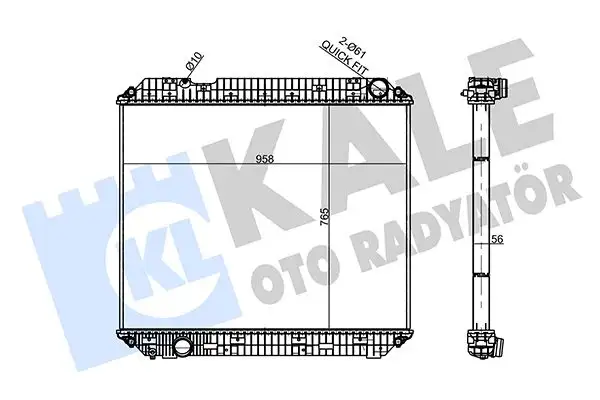 KALE 359155 Radyatör A9605003001 resmi