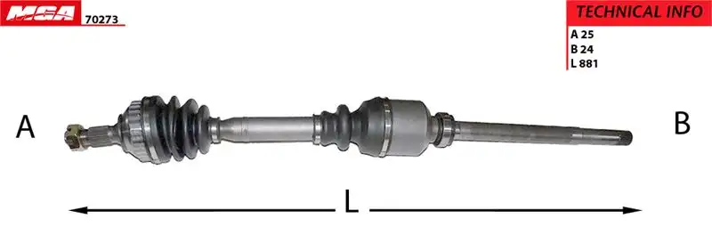 MGA 70273 Ön Aks (Sağ) 32731H resmi