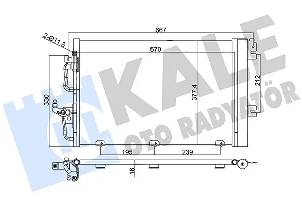 KALE 393400 Klima Radyatörü resmi