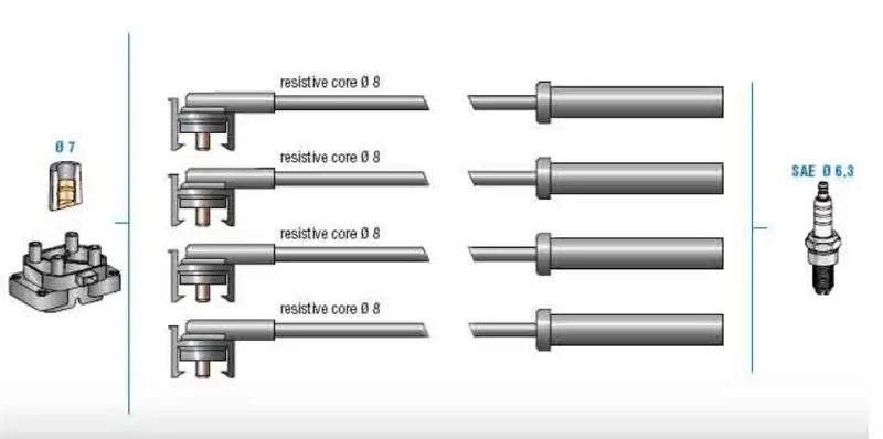 DODUCO 7858 Buji Kablosu 6592244 resmi