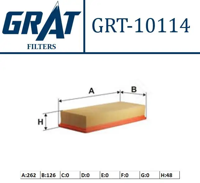 GRAT 10114 Hava Filtresi 7712505 resmi