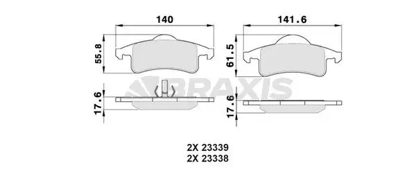 BRAXIS AA0353 Arka Fren Balatası resmi
