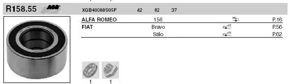 SNR XGB40088S05P Ön Aks Rulmanı resmi