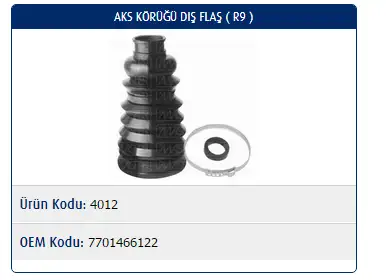 MASTER M4012 Dış Aks Körüğü 7701466122 resmi