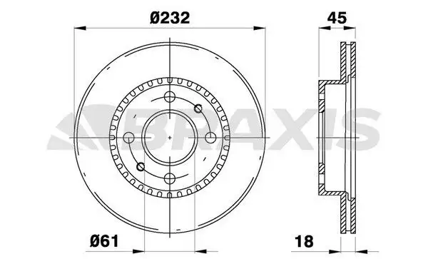 BRAXIS AE0655 Ön Fren Diski 402060M602 resmi