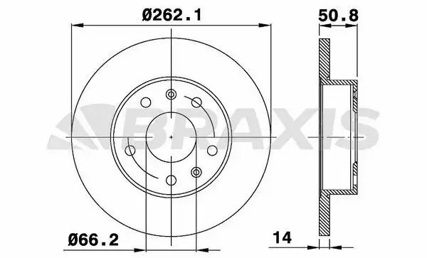 BRAXIS AE0245 Ön Fren Diski resmi