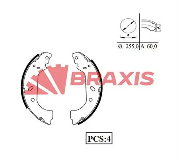 BRAXIS AC0048 Arka Fren Balatası resmi