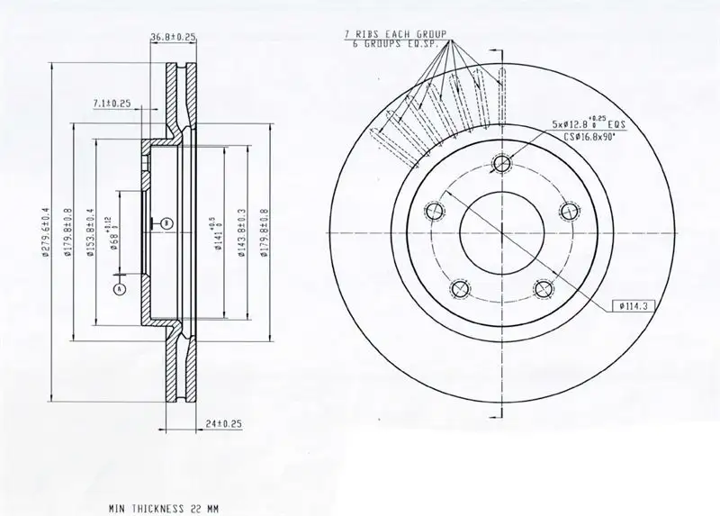 MGA 50670 Ön Fren Diski 402061KA3A resmi